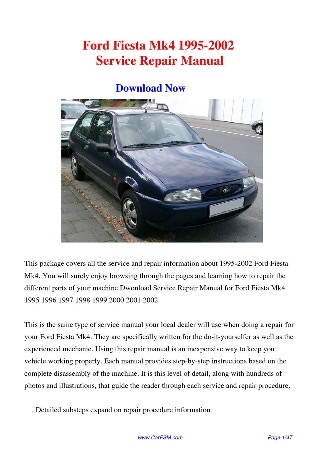 Ford Fiesta Mk4 Manual Download