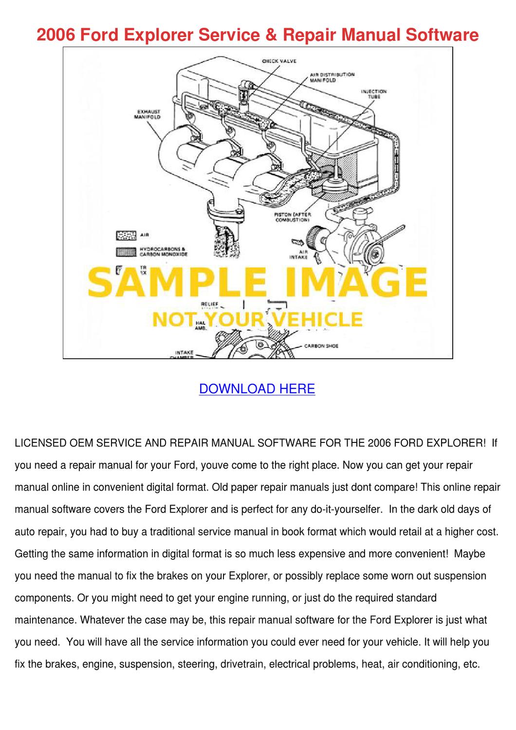 2006 Ford Explorer Manual Download