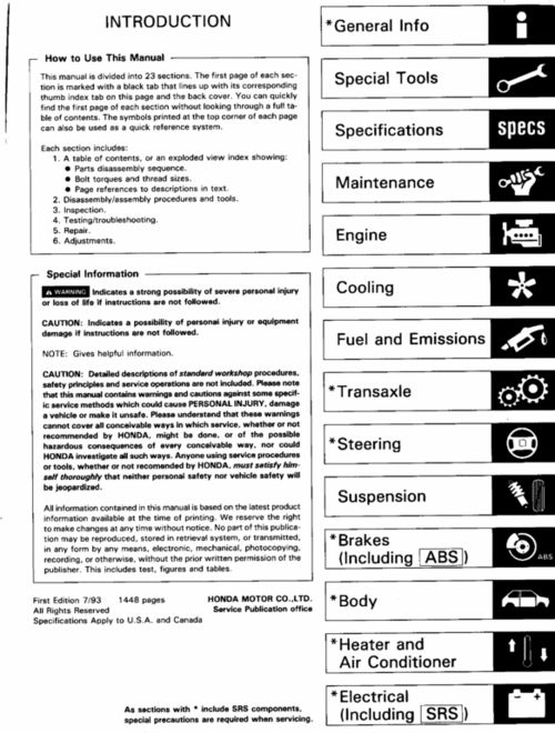 2001 Honda Crv Service Manual Free Download
